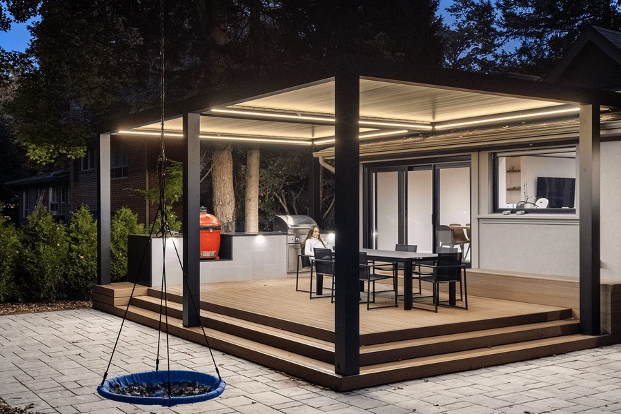 Aluminum Attached Pergola (Generic - Non-Site-Specific) example