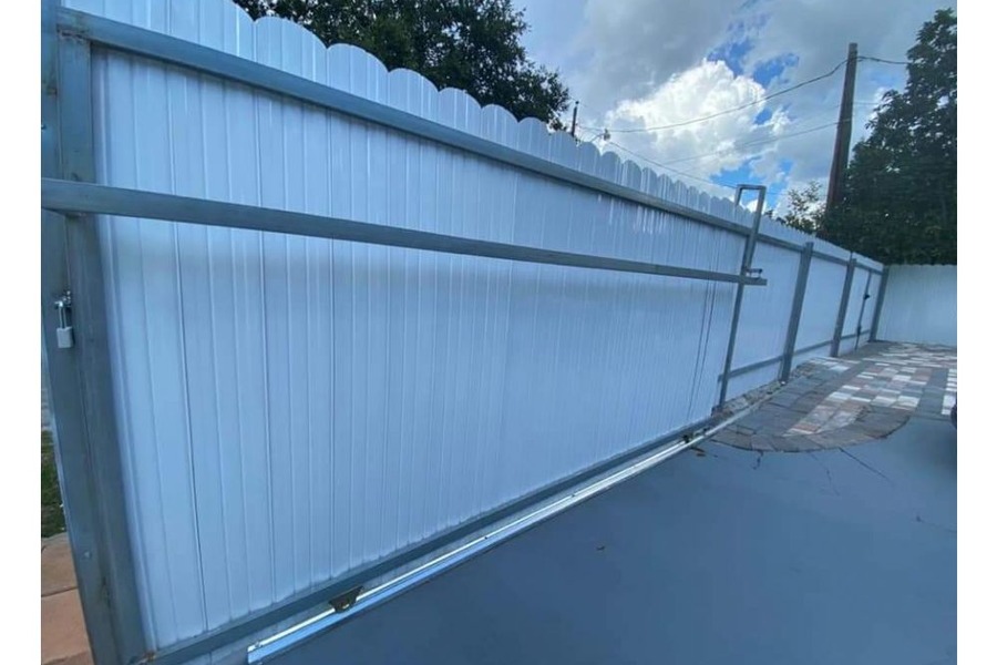 Rolling Gate Vertical Dura Fence (14ft and 16ft-18ft Wide x 6ft Height) example