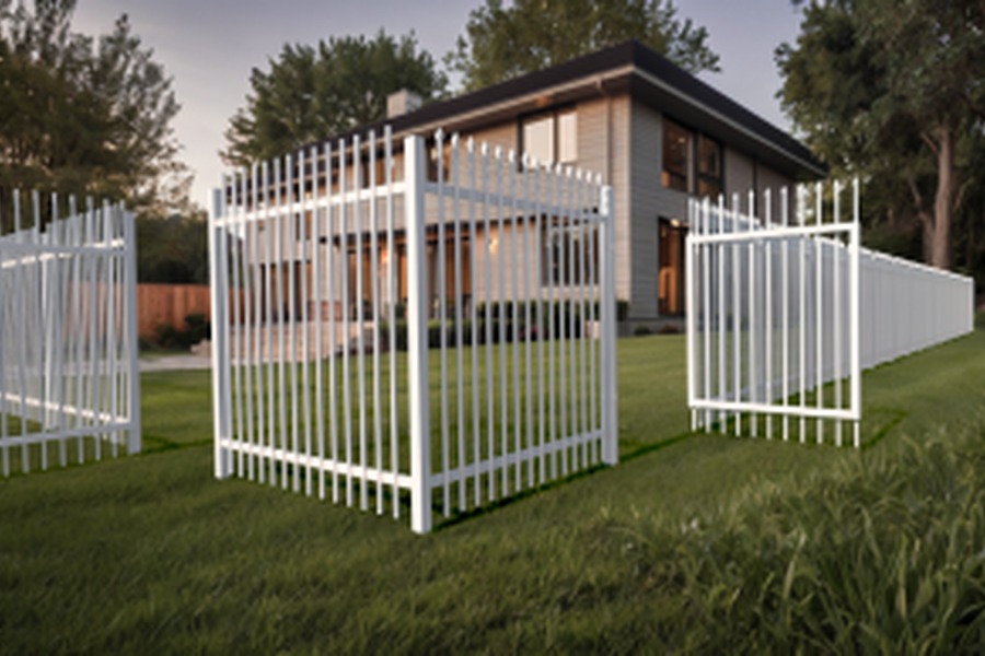 Welded Aluminum and Steel Picket Fence and Single Swing Gate (5ft Max) example
