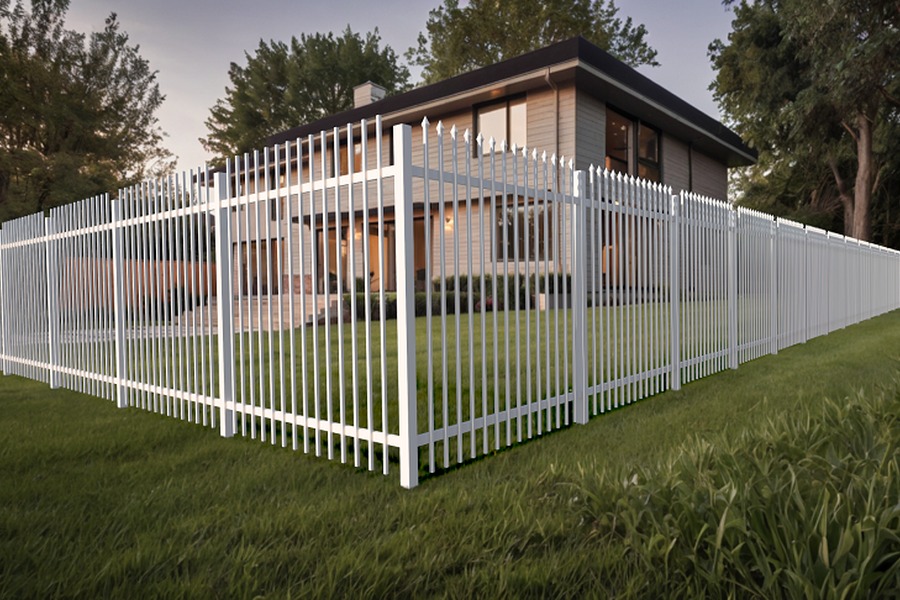 Welded Aluminum and Steel Picket Fence example