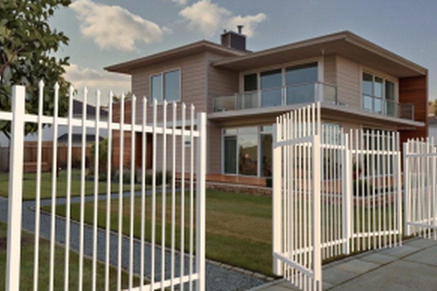 Welded Steel Picket Fence and Gates example